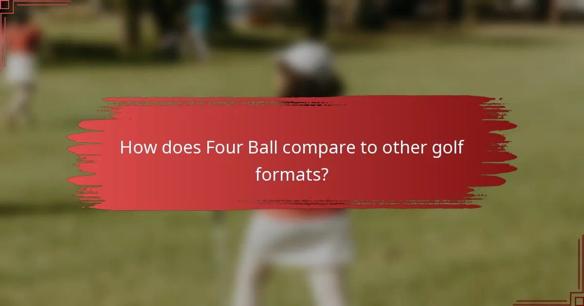 How does Four Ball compare to other golf formats?