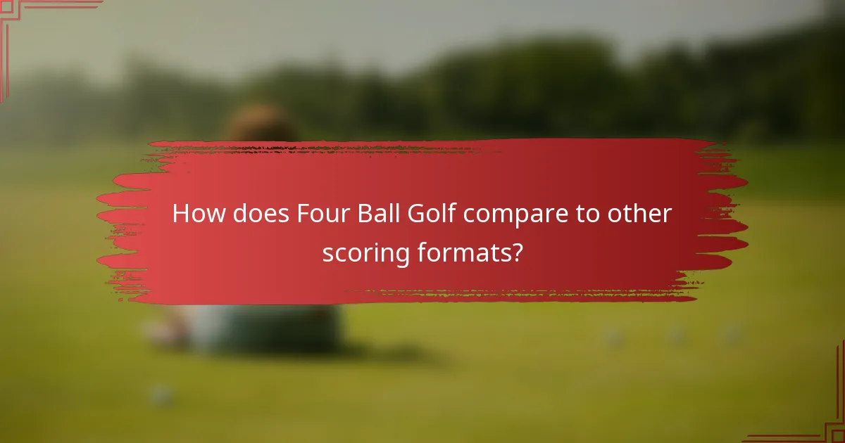 How does Four Ball Golf compare to other scoring formats?