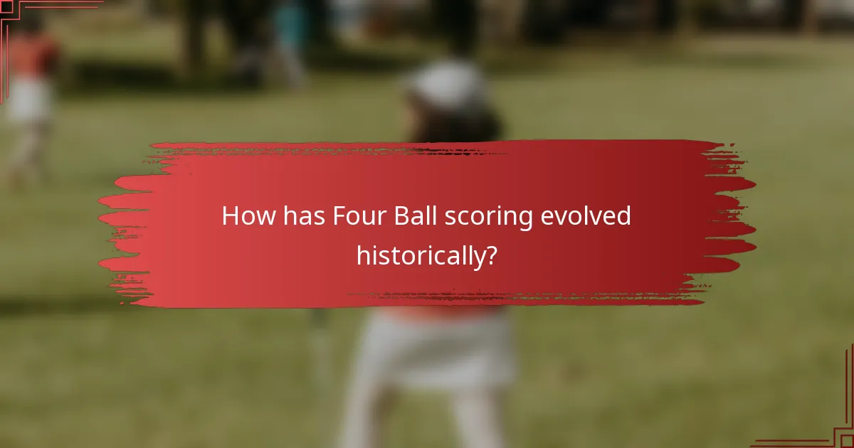 How has Four Ball scoring evolved historically?