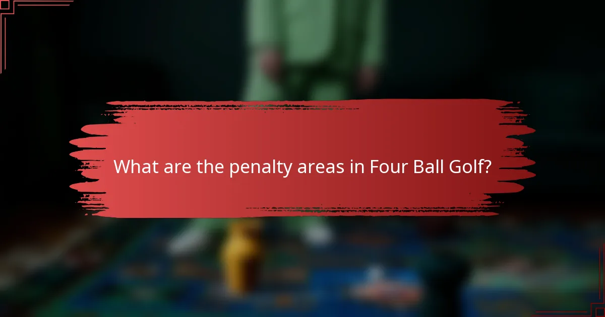 What are the penalty areas in Four Ball Golf?