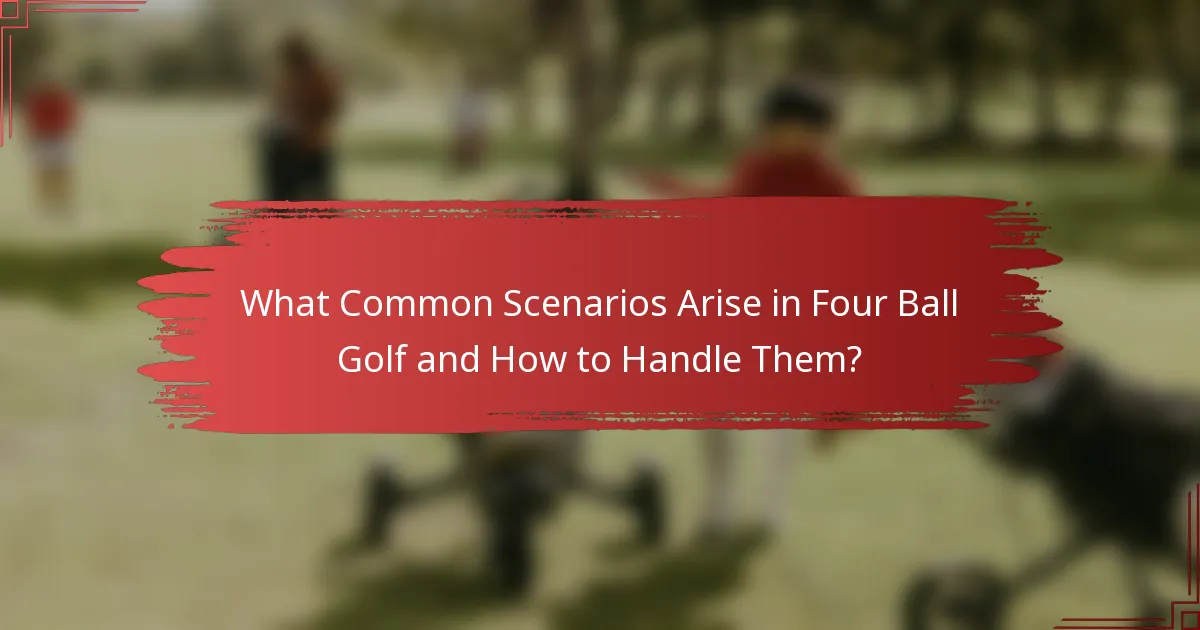 What Common Scenarios Arise in Four Ball Golf and How to Handle Them?